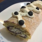 Blueberry Swiss Roll Cake