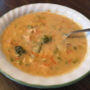 Creamy Chicken Broccoli and Cheese Soup