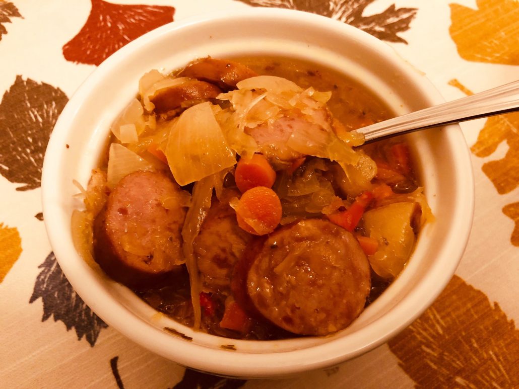 Kielbasa Sauerkraut Soup